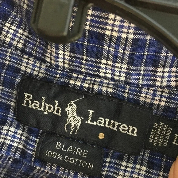 Ralph Lauren Blaire Plaid Button Down Shirt Size L - Picture 5 of 5